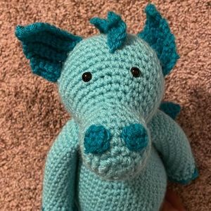 Adorable custom crochet dragon!